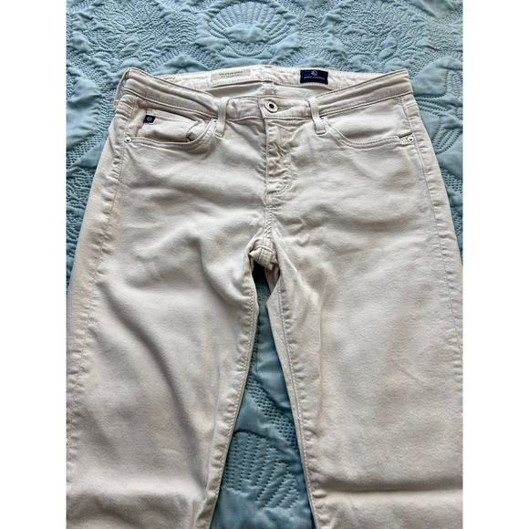 AG Adriano Goldschmied Stevie Slim Straight Ankle Jeans Cream 27R - Picture 4 of 12